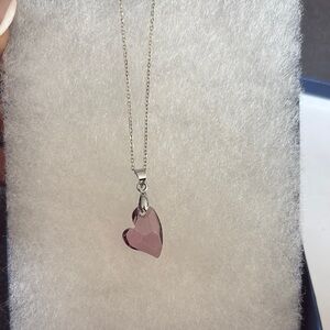 Elegant Silver Heart Pendant Necklace